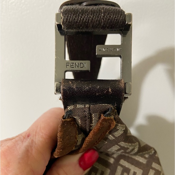 Fendi GUC Zucca Canvas Shoulder/Crossbody Bag w/Leather Trim - Picture 12 of 13